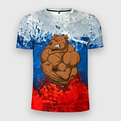 Футболка спортивная мужская Русский медведь, цвет: 3D-принт