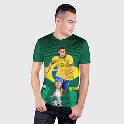 Футболка спортивная мужская Neymar Brazilian, цвет: 3D-принт — фото 2