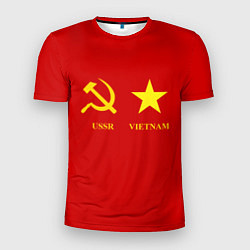 Футболка спортивная мужская СССР и Вьетнам, цвет: 3D-принт