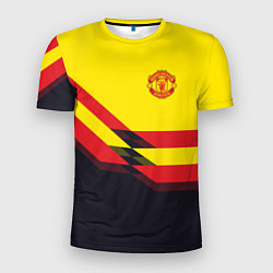 Футболка спортивная мужская Man United FC: Yellow style, цвет: 3D-принт