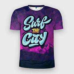 Мужская спорт-футболка Surf the City Purple