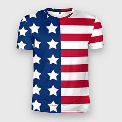Футболка спортивная мужская USA Flag, цвет: 3D-принт