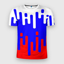 Футболка спортивная мужская Русский триколор, цвет: 3D-принт