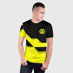 Футболка спортивная мужская BVB FC: Yellow style, цвет: 3D-принт — фото 2