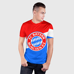 Футболка спортивная мужская FC Bayern: tricolor, цвет: 3D-принт — фото 2