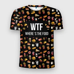 Футболка спортивная мужская WTF Food, цвет: 3D-принт