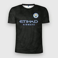 Футболка спортивная мужская Man City FC: Black 17/18, цвет: 3D-принт