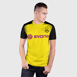 Футболка спортивная мужская BVB FC: Aubameyang Away 17/18, цвет: 3D-принт — фото 2