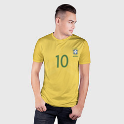 Футболка спортивная мужская Сборная Бразилии: Неймар ЧМ-2018, цвет: 3D-принт — фото 2