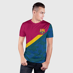 Футболка спортивная мужская Barcelona FC: Sport Camo 2018, цвет: 3D-принт — фото 2