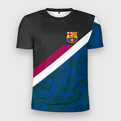 Футболка спортивная мужская FC Barcelona: Sport Camo, цвет: 3D-принт