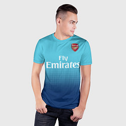 Футболка спортивная мужская Arsenal FC: Blue Away 17/18, цвет: 3D-принт — фото 2