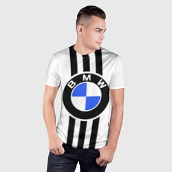 Футболка спортивная мужская BMW: Black Strips, цвет: 3D-принт — фото 2