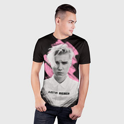 Футболка спортивная мужская Justin Bieber: Pink Splash, цвет: 3D-принт — фото 2