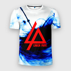 Футболка спортивная мужская Linkin Park blue smoke, цвет: 3D-принт
