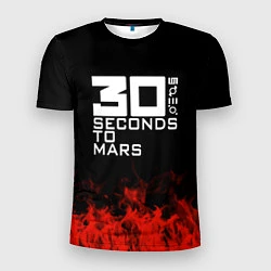Футболка спортивная мужская 30 Seconds to Mars: Red Flame, цвет: 3D-принт