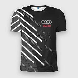Футболка спортивная мужская Audi: White Rays, цвет: 3D-принт