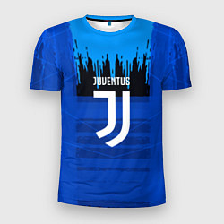 Футболка спортивная мужская FC Juventus: Blue Abstract, цвет: 3D-принт