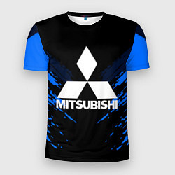 Футболка спортивная мужская Mitsubishi: Blue Anger, цвет: 3D-принт