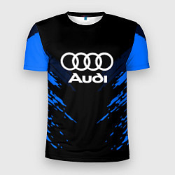 Футболка спортивная мужская Audi: Blue Anger, цвет: 3D-принт