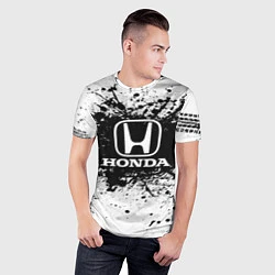 Футболка спортивная мужская Honda: Black Spray, цвет: 3D-принт — фото 2