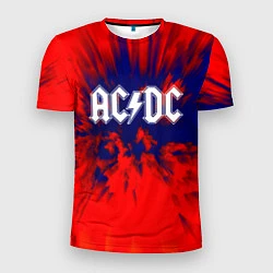 Футболка спортивная мужская AC/DC: Red & Blue, цвет: 3D-принт