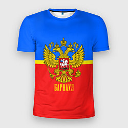 Футболка спортивная мужская Барнаул: Россия, цвет: 3D-принт