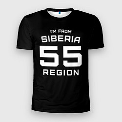 Футболка спортивная мужская Im from Siberia: 55 Region, цвет: 3D-принт