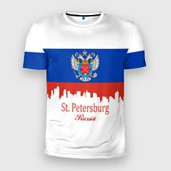 Футболка спортивная мужская St. Petersburg: Russia, цвет: 3D-принт