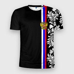 Мужская спорт-футболка Россия: цветочная коллекция