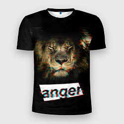 Футболка спортивная мужская Anger Lion, цвет: 3D-принт