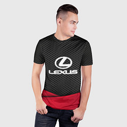 Футболка спортивная мужская Lexus: Grey Carbon, цвет: 3D-принт — фото 2