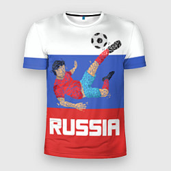 Футболка спортивная мужская Russia Footballer, цвет: 3D-принт