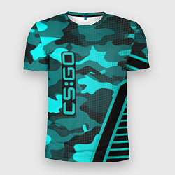 Мужская спорт-футболка CS:GO Blue Camo