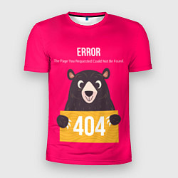 Футболка спортивная мужская Bear: Error 404, цвет: 3D-принт