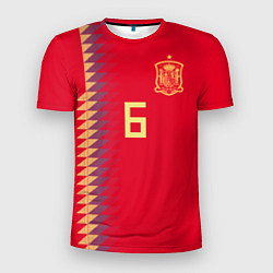 Футболка спортивная мужская Iniesta Home WC 2018, цвет: 3D-принт