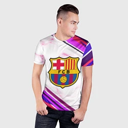 Футболка спортивная мужская Barcelona, цвет: 3D-принт — фото 2