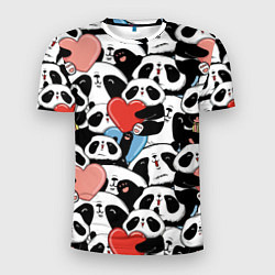 Мужская спорт-футболка Милые панды