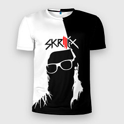 Футболка спортивная мужская Skrillex: Black & White, цвет: 3D-принт