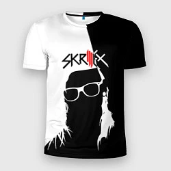 Футболка спортивная мужская Skrillex: Black & White, цвет: 3D-принт