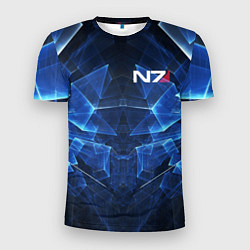 Мужская спорт-футболка Mass Effect: Blue Armor N7