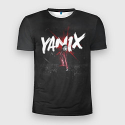 Футболка спортивная мужская YANIX: Black Side, цвет: 3D-принт