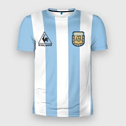 Футболка спортивная мужская Марадона Аргентина ретро, цвет: 3D-принт
