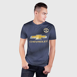 Футболка спортивная мужская Manchester United away 18-19, цвет: 3D-принт — фото 2