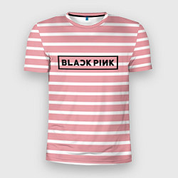 Футболка спортивная мужская Black Pink: Striped Geometry, цвет: 3D-принт