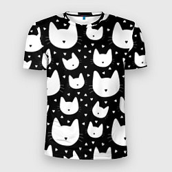 Мужская спорт-футболка Love Cats Pattern