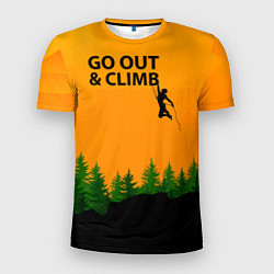 Футболка спортивная мужская Go Out & Climb, цвет: 3D-принт