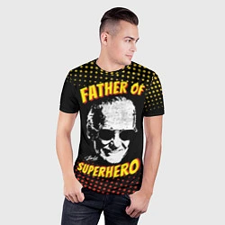 Футболка спортивная мужская Stan Lee: Father of Superhero, цвет: 3D-принт — фото 2