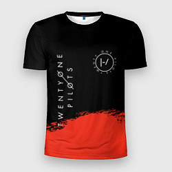 Мужская спорт-футболка 21 Pilots: Red & Black