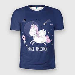 Футболка спортивная мужская Space unicorn, цвет: 3D-принт